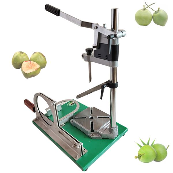 Máquina cortadora peladora de coco verde, cuchillo giratorio de acero inoxidable para frutas y verduras, fabricante comercial de apertura de coco