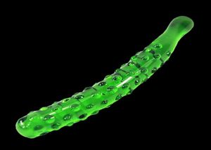 Groene Kristal Dildo Glas Seksspeeltjes Volwassen Vrouwelijke Anus Penis Voor Vrouwen Anale Butt Plug5698383