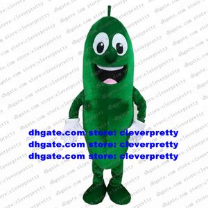 Groene komkommer mascotte kostuum cusumber handdoek gourd loofah luffa meloen personage afscheidsbanket droeg prachtige zx2543