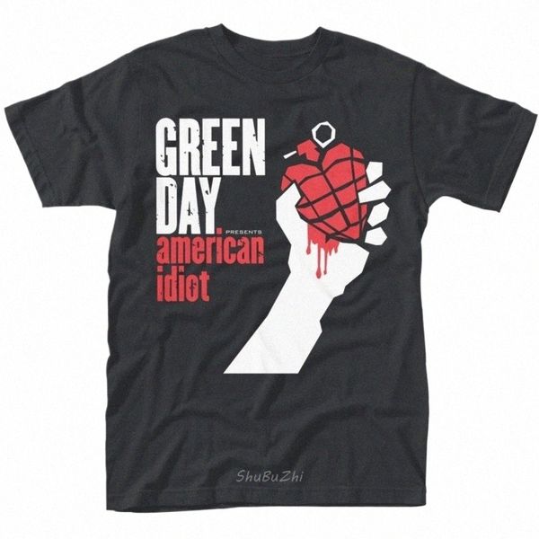 CAMISETA Green Day 'AMERICAN IDIOT ALBUM COVER' - Nuevo y Oficial hombres cott camisetas verano marca camiseta tamaño euro sbz3330 t8rG #