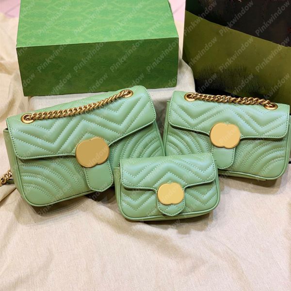 Bolso de hombro de diseñador verde Mint Cross Body Bags Marm Mujeres G Bolso Macaroon Jumbo G Bolsos Diseñadores Tote Luxury Crossbody Monederos