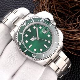 quadrante verde orologio da uomo automatico zaffiro 904L orologio sportivo di design in acciaio inossidabile di lusso luminoso impermeabile GMT Montre De root birra orologi mano sinistra