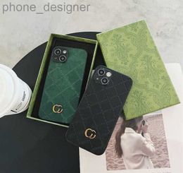 Caisses de téléphone portable en diamant vert mode iPhone 15 14pro 13Promax case 12pro pour 11pro 13 12promax 11 xr xsmax iPhone X 7Plus 8p protecteur F6525fg