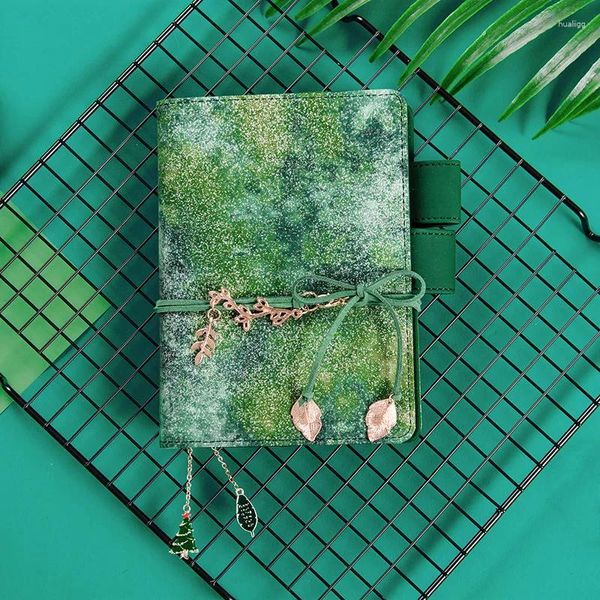 Cuaderno diario verde, cuaderno diario de negocios, oficina, exquisito libro de mano, Arte Simple, útiles escolares universitarios