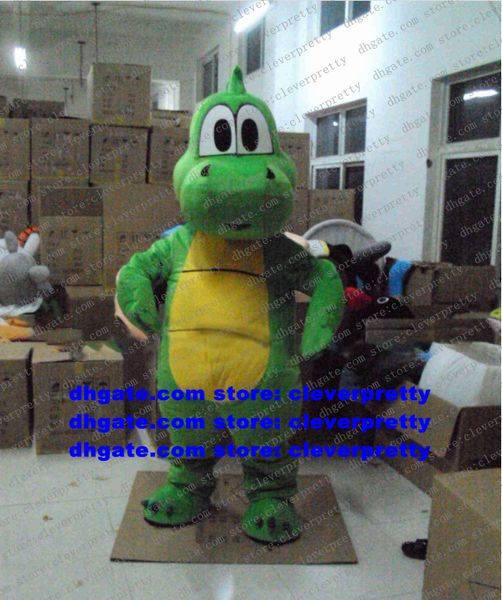 Costume de mascotte Dino dinosaure vert, tenue de personnage de dessin animé pour adulte, Costume de spectacles théâtraux, publicité carrée zx2921