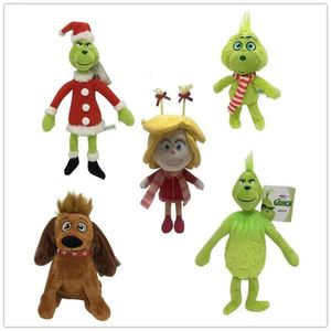 Poupée verte en gros jouets en peluche génie de Noël vert génie vert peluche meilleure qualité costume mode populaire doux enfants designer confortable