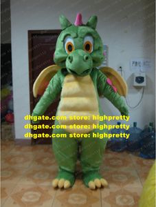 Green Dragon Dinosaur Dino Pterosaur Pterodactyl Mascot Costume Adult Cartoon Characon Cérémonie de mariage Parlour de beauté ZZ7703