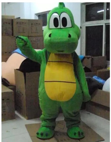 Green Dragon Dinosaur Mascot Costume Costume fantaisie mascotte pour adultes cadeau pour halloween Carnival Birthday Fancy Dishy