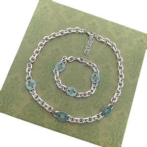 Ensemble de bijoux en émail vert, colliers et pendentifs de créateur à la mode, cadeau d'anniversaire