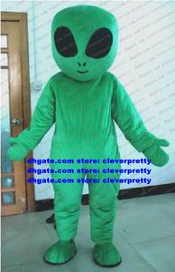 groene buitenaardse alien mascotte kostuum buitenaardse intelligente wezens schotel man volwassen stripfiguur outfit pak sportfeest nr. 5965