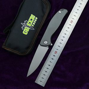 Green F95 Chasse Épine Tactique Flipper Couteau Pliant Shirogorov Lame TC4 D2 Poignée Survie En Plein Air Plat Titane Camping EDC C2585