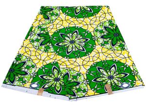 Groene Bloem Afrikaanse Stof Hoge Kwaliteit 100 Polyester Gegarandeerd Echte Wax Ankara Stof Materiaal Voor Naaien Kleding1643884