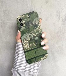 Green Forest Designer Phone Case Classique Lettre Mode Téléphones Antichoc Cas Pour IPhone 11 12pro Max 13Pro Max XS XR 78 P High1356747