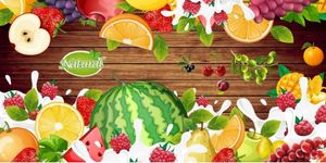 fruta fresca verde fondos de pantalla tienda de la pared de fondo 3d murales de papel pintado para el salón