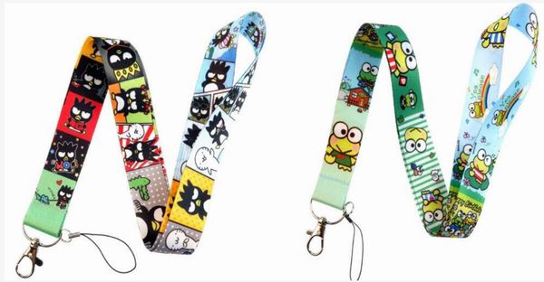 Rana Verde keroppi Lindo pingüino Cordón Correa para el cuello Cordón para tarjeta de identificación Correas para teléfono móvil Soporte para insignia USB Cuerda para colgar Cordones Lariat