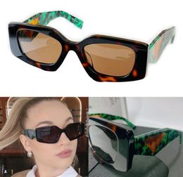 Gema verde turquesa Symbole gafas de sol Diseñador Mujeres de lujo carey marco cuadrado Tonos geométricos HD Triángulo logo SPR15Y m4289806