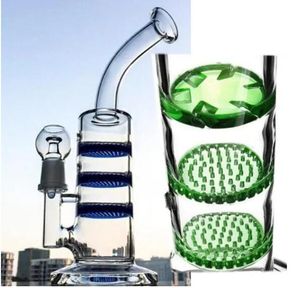 Tubos de água de vidro Bong Hookahs Acessórios para fumar Reciclador Dab Rigs Downstem Perc Oil Rig Percolator com tigela de 18mm