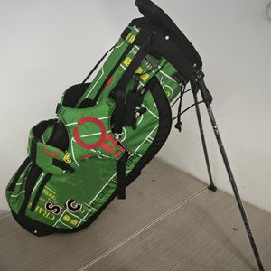 Groene Golftassen rode cirkel T Stand Bags Canvas Superlichte waterdichte golftas voor heren Neem contact met ons op voor meer foto's