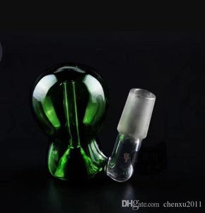 Utensilios de vidrio de calabaza verde, Bongs de vidrio al por mayor Quemador de aceite Tuberías de vidrio Aguas Tuberías Plataformas petroleras Fumar Envío gratis