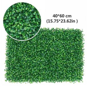 Herbe verte gazon artificiel plantes ornement de jardin 60CMX40cm pelouses en plastique tapis mur balcon clôture pour la décoration de jardin à la maison