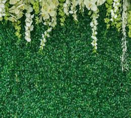Green Grass Mur Flowers Decoration Vinyl Pographie Backs Brops Bridal Shower PO Booth Booth For Wedding Studio props13271172623019