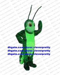 Groene Sprinkhaan Mascot Kostuum Mascotte Katydid Locust Cricket Acridid Volwassen Stripfiguur Outfit Pak Spelen Games THEMAPARK No.2569