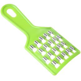 Koolsnijder met groen handvat Huishoudelijke keuken Groentegereedschap Snelle knoedel Vulmes Hand Chop Board Schaafmachine