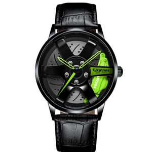 Green Hands Design Unique Montre À Quartz 40 MM Diamètre Roue Style Hommes Montres Garçons Étudiant Locomotive Creative Wristwatches213k