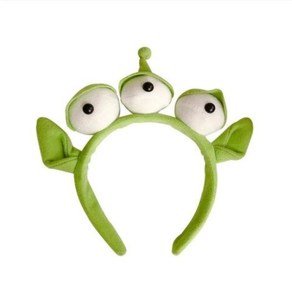 Vert bandeau Alien Cosplay Costume accessoires Anime trois yeux monstre bandes de cheveux mignon drôle bande dessinée bandeaux fille femmes GC2452