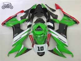 carenados chinos de alta calidad para Kawasaki Ninja ZX10R 08 09 carreteras conjunto completo de carreras kits verdes carenado negro ZX 10R 2008 2009 ZX10R