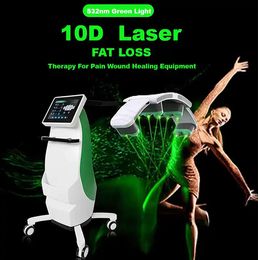 Laser lipo 10D à lumière verte amincissant la machine laser 532nm pour perte de poids et sculpture du corps