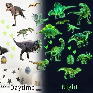 Green Light Lumineux Dinosaure Stickers Muraux Maison Chambre Enfants Chambre Décoration Animaux Fluorescent Stickers Glow in the Dark Sticker 220217