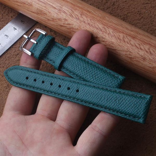 Modèle de lézard vert montres en cuir véritable bracelet ceinture bracelet de montre fermoir en argent boucle bracelet de montre 14mm 16mm 18mm 20mm new270R