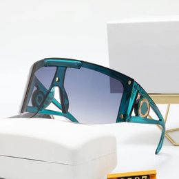Groene luxe zonnebrillen voor mannen geïntegreerde zonnebril heren nieuwe cyclus luxueuze mode vrije tijd trends glazen mode verkleuring polaroid zonnebril