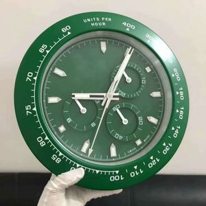 Horloge murale De luxe verte en métal, grand Quartz à balayage, cadeau De noël, décoration De la maison, cercle 13.5 pouces