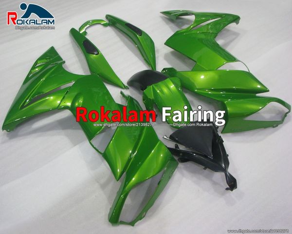 Fairings de moto verts pour Kawasaki ER-6f Fairring Ninja 2009 2010 2011 650R EX650 650 ER 6F 09 10 11 Motorcycle Kit