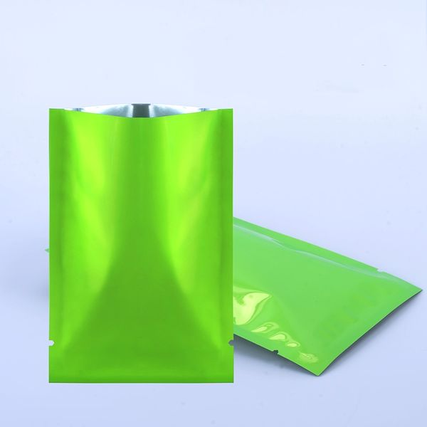 Le sac d'emballage thermoscellé de valve de nourriture sèche à dessus ouvert vert met en sac le masque facial anti-odeur et le sac cosmétique d'emballage de puissance
