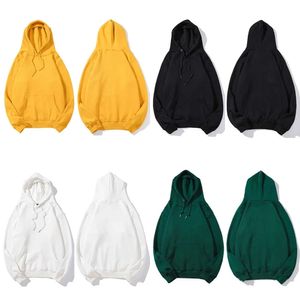 Green Plain Hoodie Men Pullover Hoodies Autumn Streetwear Koreaanse Haruku Hooded Sweatshirt Casual Black White 201020 S