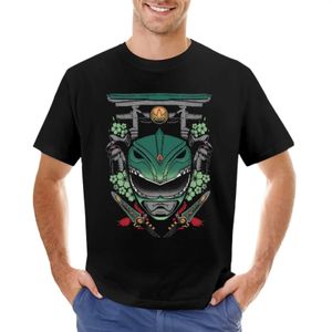 Camiseta verde Power Ranger, ropa estética, camiseta corta lisa, camisetas blancas para hombre 240320