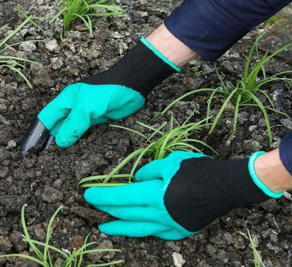 Gants de jardin violet vert Genie Glants étanches avec des griffes pour creuser des cadeaux de jardinage pour les femmes Men9546735