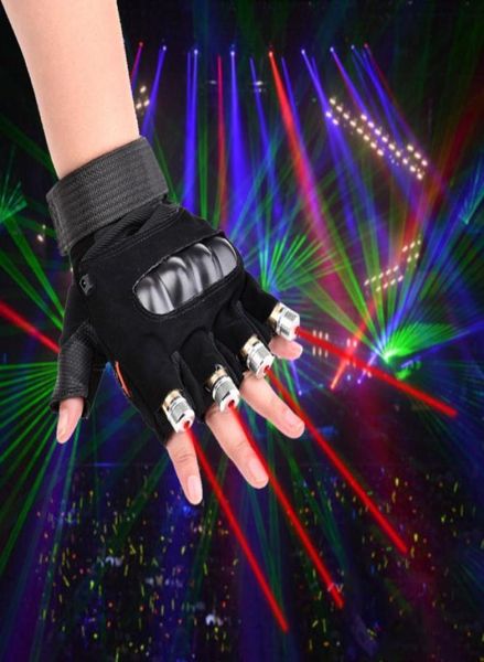 Gants laser rouges verts avec des gants de scène LED 4PCS 532NM 80MW Gants LUMING pour DJ Club Dance Party Decoration9765963