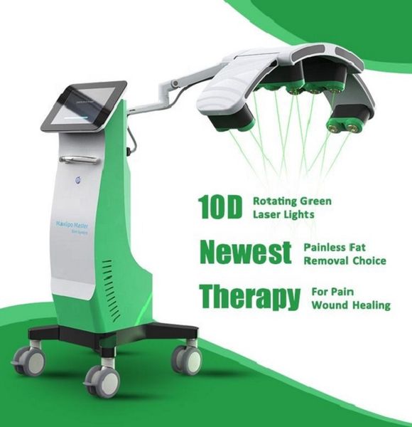 Lumière rouge verte 10D Laser minceur machine 532nm laser élimination des graisses corps sculptant lipo cavitation perte de poids Machine