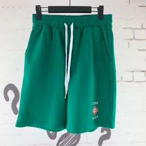 Pantalones cortos verdes Pantalones cortos casuales de verano para hombres Pantalones cortos de playa tipo cargo de algodón