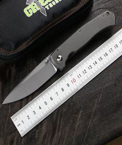 Green Stickleback Pliage Couteau D2 Blade TC4 Titanium Alloy Gande Camping Outdoor Portable Fruit Knife Practical EDC Tool5578655