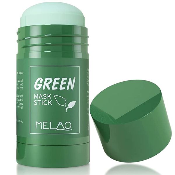 Bâton de masque au thé vert Daubing Dissolvant de points noirs Argile pour le visage Nettoyage en profondeur Hydratant Éclaircissant Soins de la peau pour tous les types de peau pour hommes et femmes