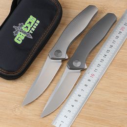 Groene doorn, bio vouwmes M390 Blade TC4 Titanium handvat Outdoor Camping Praktisch fruitmes EDC Tool