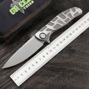 Couteau pliant Green Thorn F95T CD, matériau de la lame VG10, manche en alliage de titane, Camping en plein air pêche, outil EDC pratique Portable