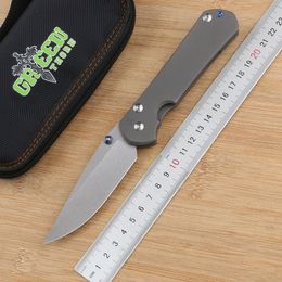 Groene doorn Grote Sebenza 31 zakmes VG10 mes, TC4 Titanium 3D handvat camping outdoor fruitmes EDC tool