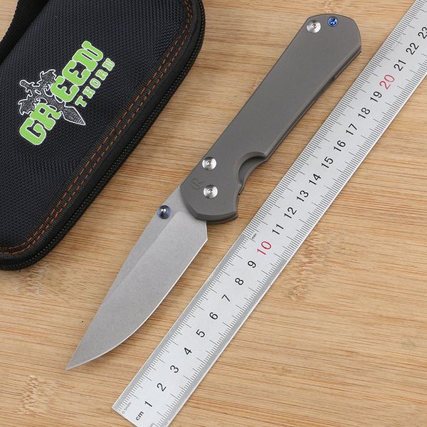 Green thorn Grand Sebenza 31 couteau pliant VG10 lame, TC4 Titanium 3D poignée camping couteau à fruits en plein air EDC outil