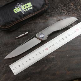 Green Thorn Lee couteau pliant à ouverture rapide lame m390 TC4 poignée en alliage de titane couteau à fruits de survie sur le terrain de camping outil pratique EDC